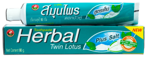 Twin Lotus (Твин Лотус) Растительная зубная паста "Плюс Соль" (Herbal Plus Salt), 90 г.
